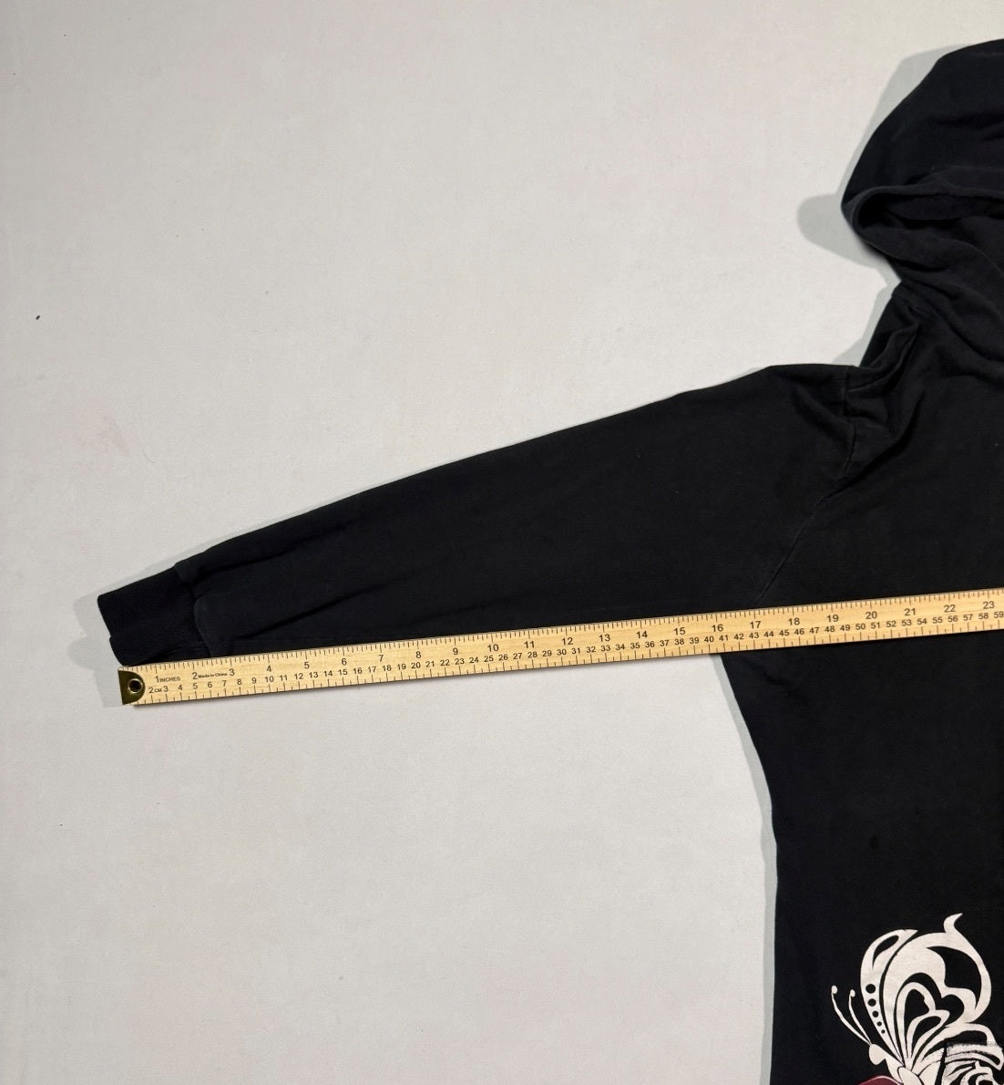 Dots Black Heart Graphic Full Zip Hoodie
