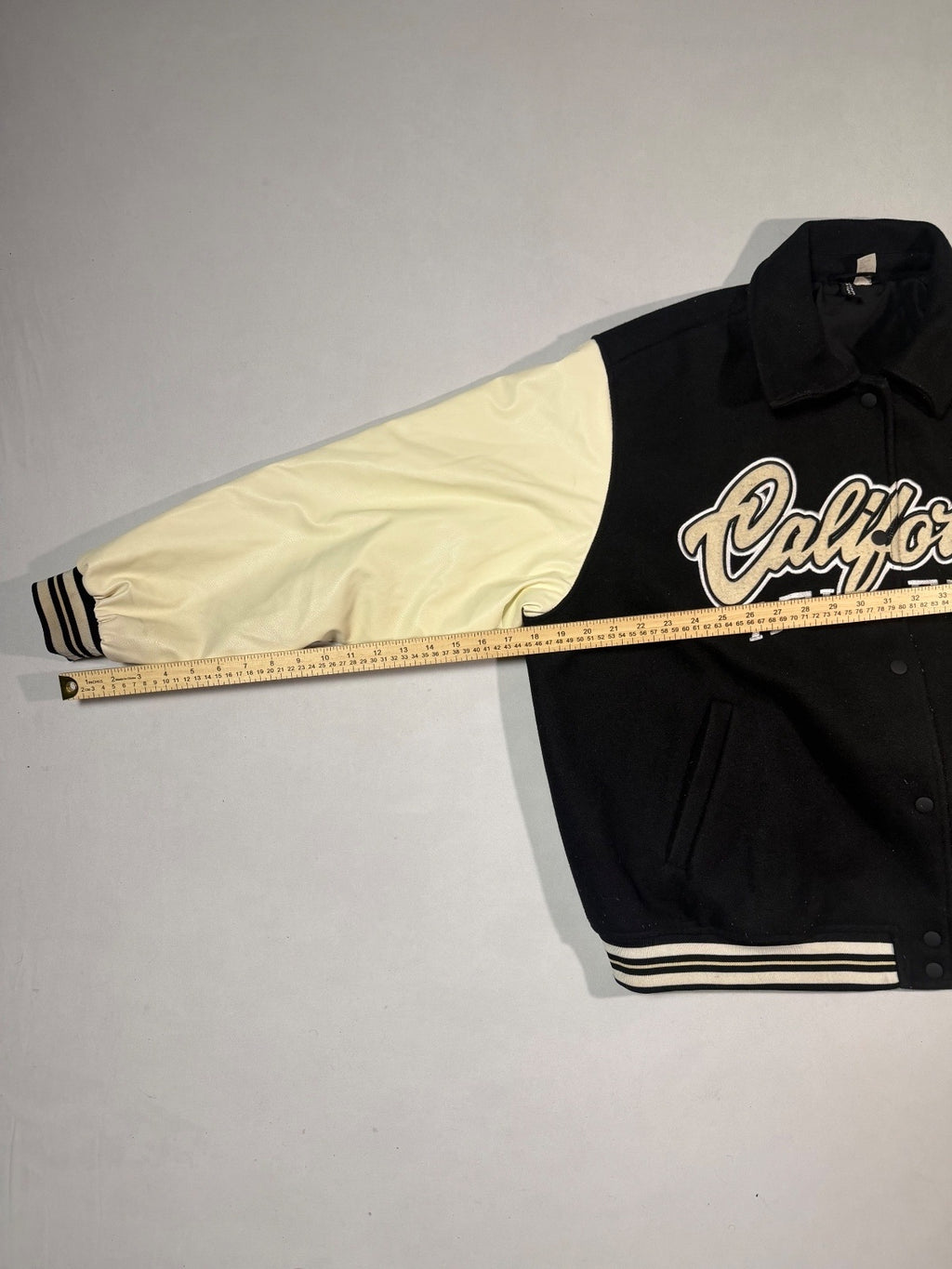 California Athletic Black Varsity Jacket