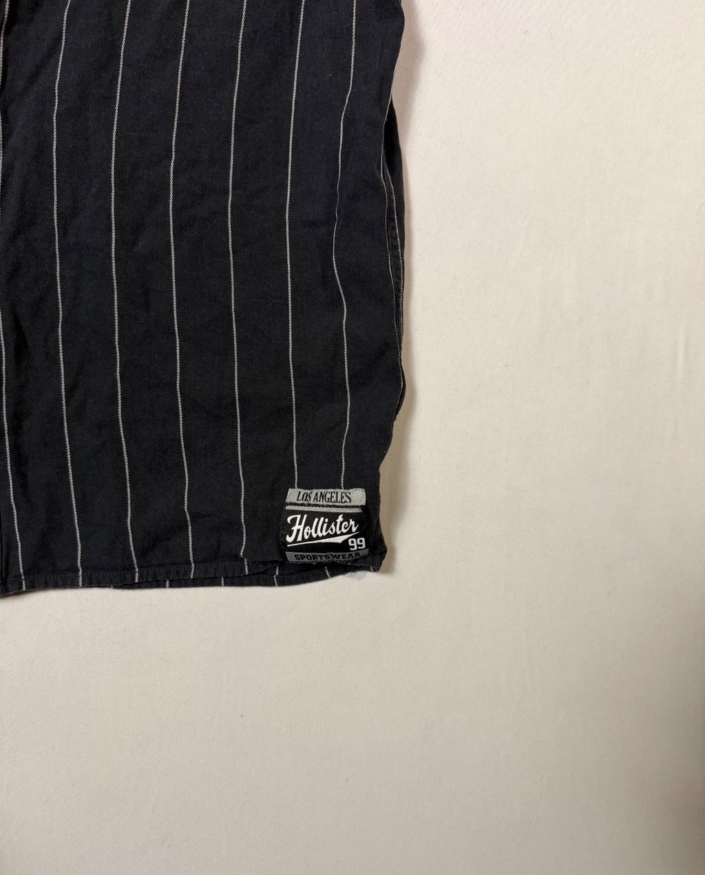 Hollister Los Angeles Pinstripe Baseball Jersey Shirt M