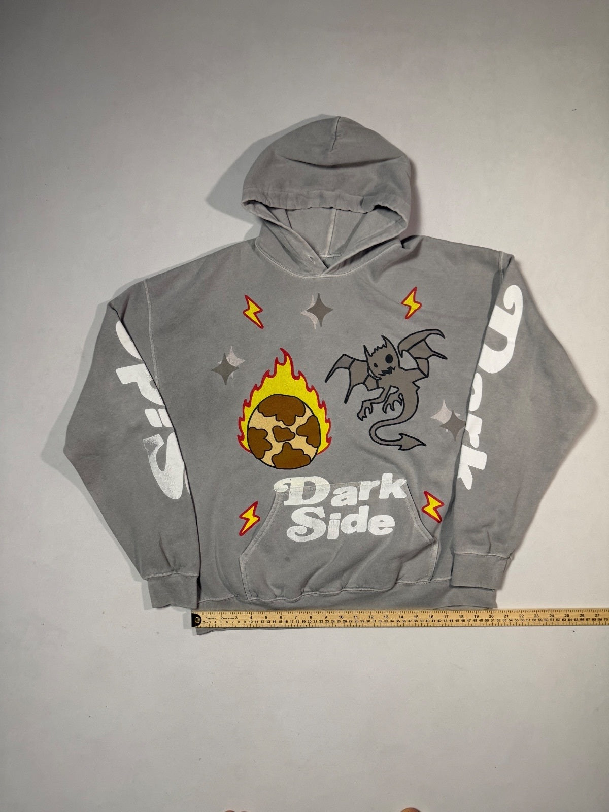 PacSun Dark Side Dragon Graphic Gray Hoodie