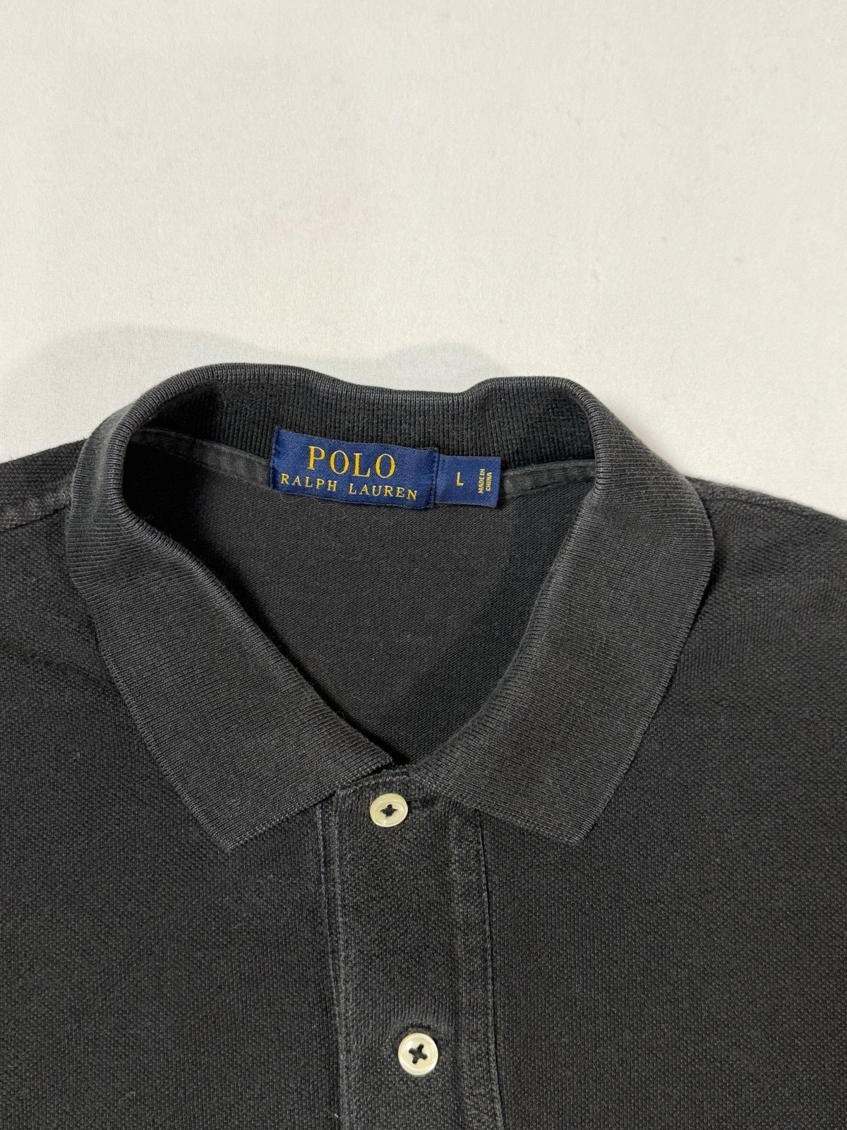 Polo Ralph Lauren Black Polo Shirt Size L
