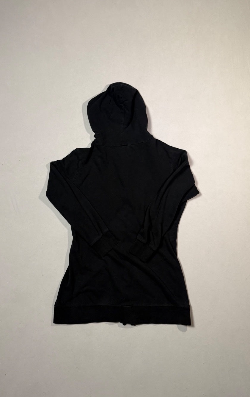 Dots Black Heart Graphic Full Zip Hoodie