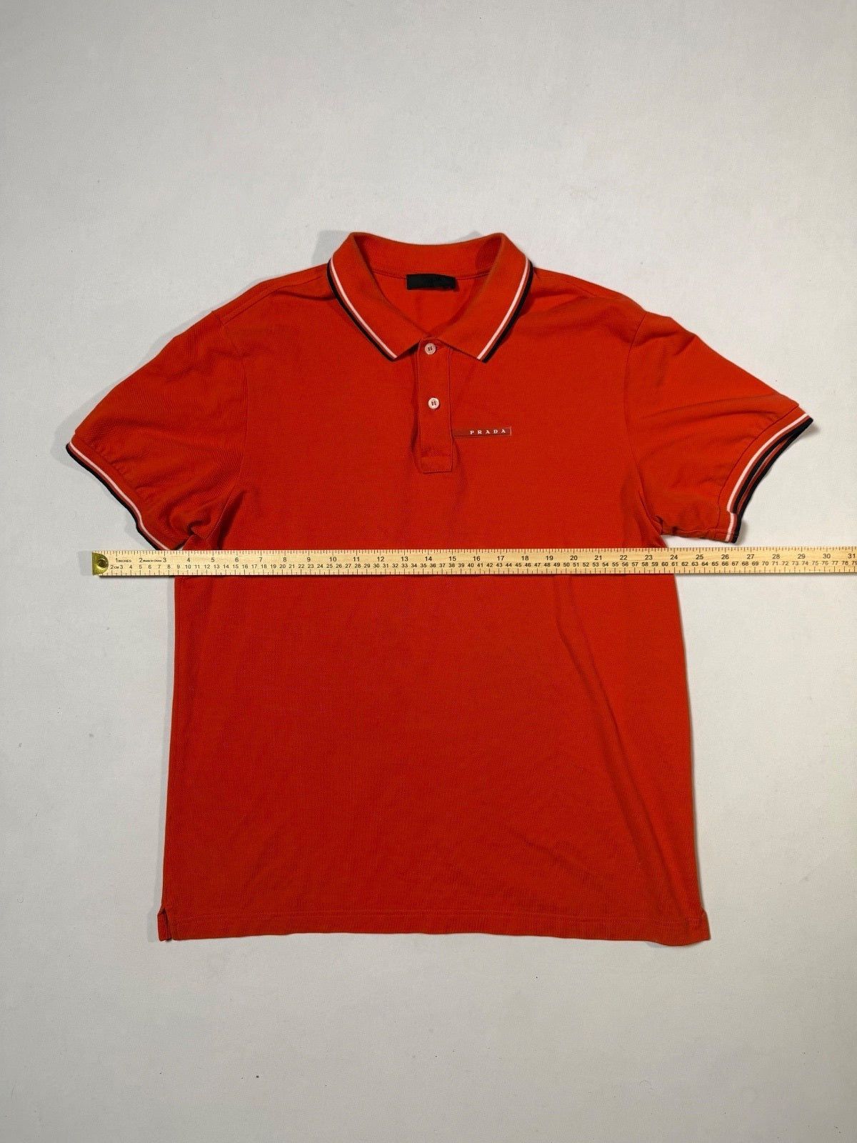 Prada Orange Polo Shirt Size L