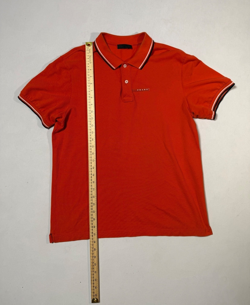 Prada Orange Polo Shirt Size L