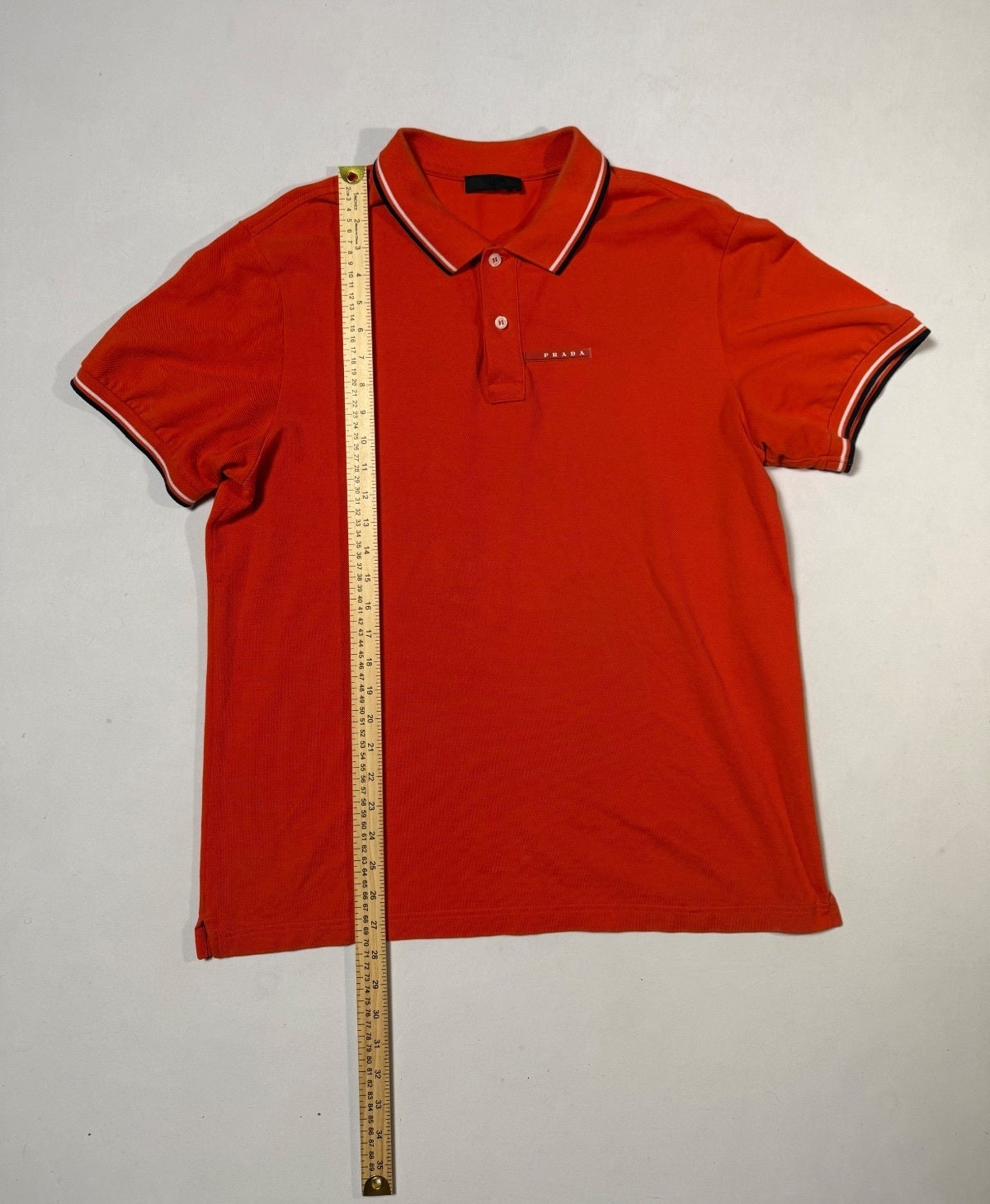 Prada Orange Polo Shirt Size L