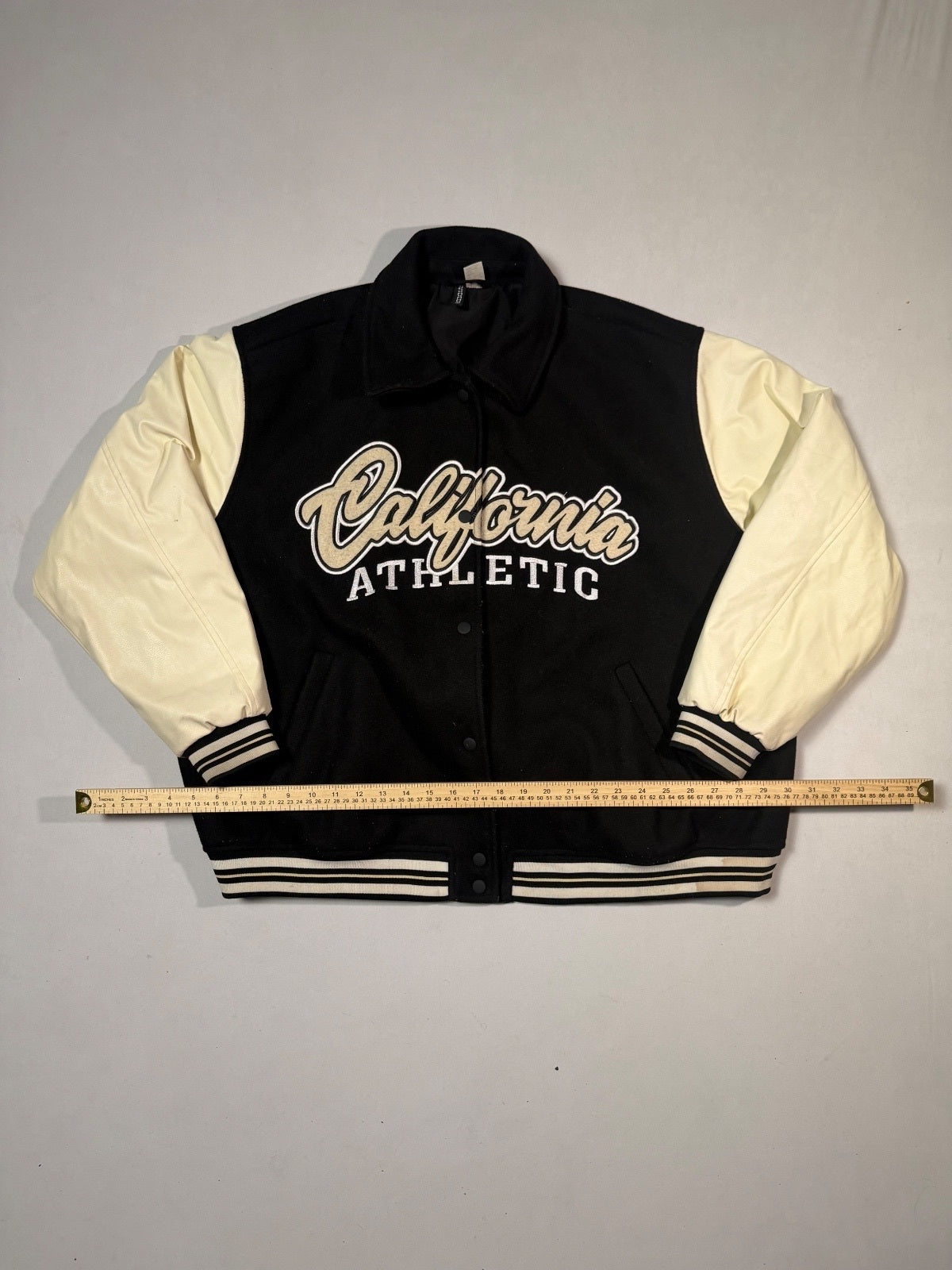 California Athletic Black Varsity Jacket